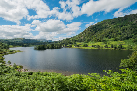 Landscape of Rydal Water in the Lake District.の写真素材