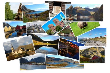 Norway travel Collageの写真素材