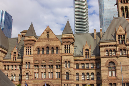 Beautiful old houses somewhere in Toronto in Canada