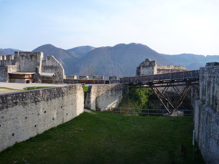 old medieval castle Stari Grad in Celje in Sloveniaのeditorial素材