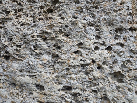 a texture of a limestone rock with holes