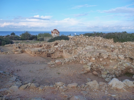 old ancient ruins at akamas peninsula in cyprusの写真素材