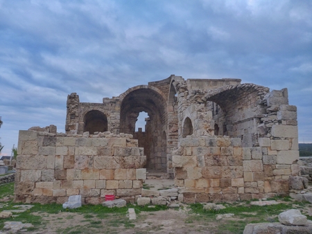 agios filon church in karpasia peninsula in cyprusの写真素材