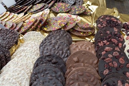 detail of the art of making chocolate candies