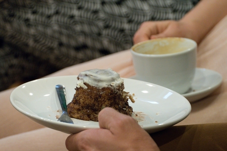 a tasty sweet cake on a white plate