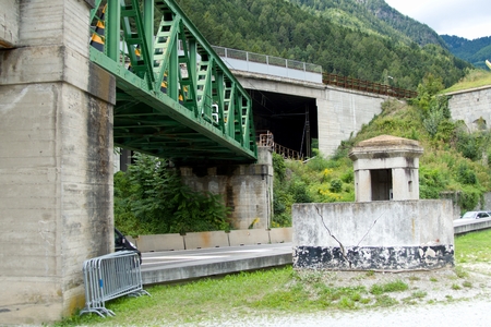 fortezza franzensfeste fortification in sud tirol in italyのeditorial素材
