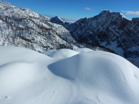winter nature in Triglav national park climbed from Krma valley