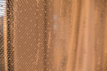 magic hidden view from awindow with a curtainの写真素材