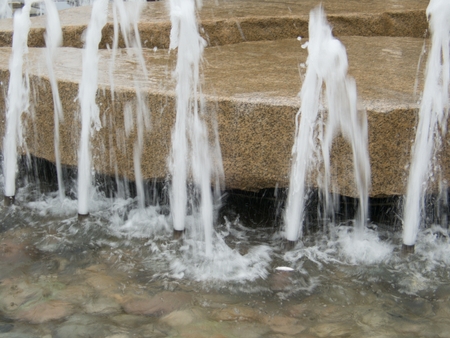 detail of a water in a fountain in the cityの写真素材