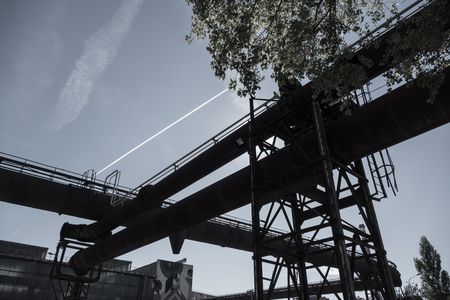 huge outdoor heavy industry and mining museum in ostreva vitkovice in czech republicのeditorial素材