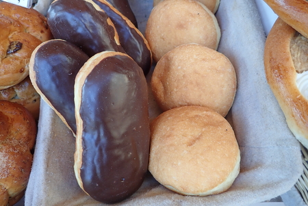 fresh typical czech sweet pastry  at the market