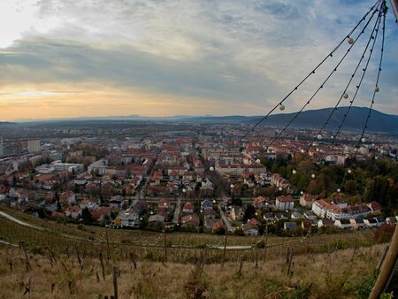 beautiful travel city panorama of maribor in sloveniaの写真素材