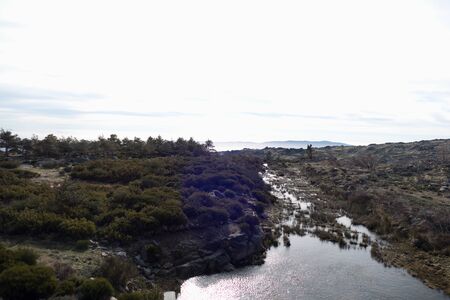 beautiful mountain nature of serra de estrela highest range in portugal in winter