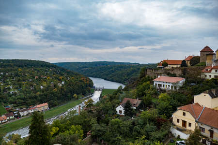histirical city of Znojmo in southern moravia in czech republicのeditorial素材