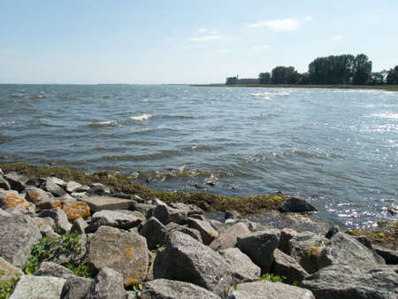 beautiful calm baltic sea coast in summer
