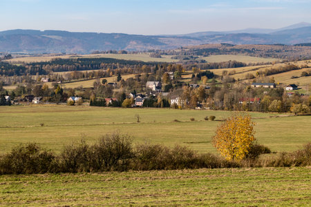 beautiful czech countryside landscape in autumn in europe