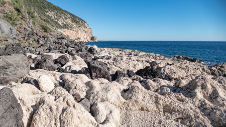 beautiful seaside nature in Sardinia island Italyの写真素材