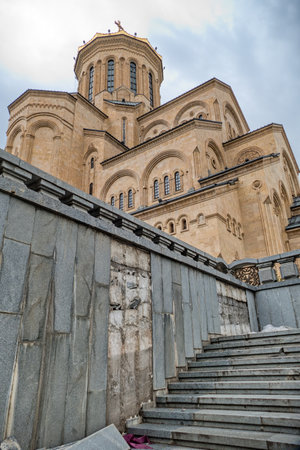 beautiful architecture of historical old monastery in Georgia