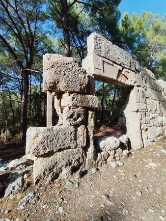 phaselis ancient archeological site in turkey kemer antalya
