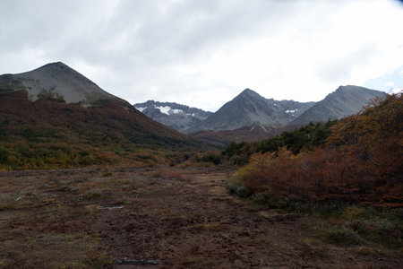 famous protected beautiful amazing patagonia nature in south americaの写真素材