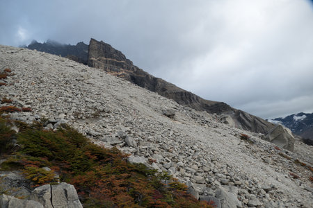 famous protected beautiful amazing patagonia nature in south americaの写真素材