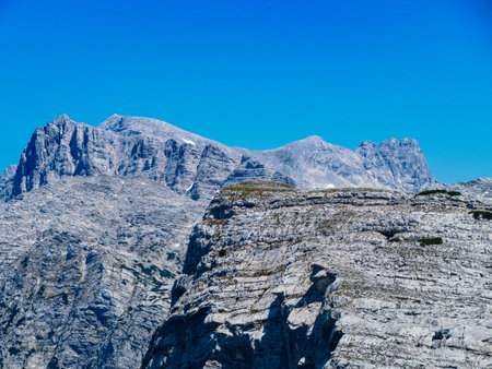 summer hiking adventure in totes gebirge austria alpsの写真素材