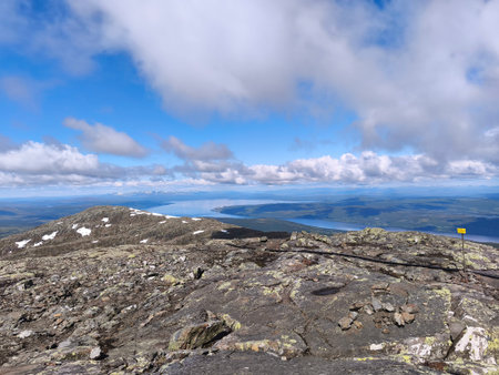 amazing beautiful swedish scandinavian nature landscapeの写真素材