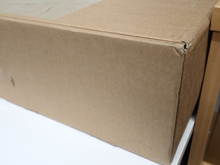detail of cardboard paper box for moving
