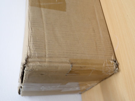 detail of cardboard paper box for moving