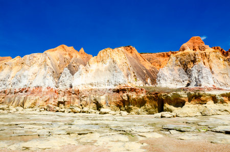 'Falesias de beberibe' red cliffs in CearÃ¡ , Brazilの写真素材