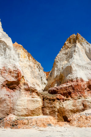 'Falesias de beberibe' red cliffs in CearÃ¡ , Brazilの写真素材
