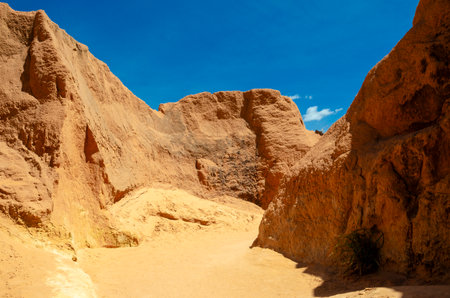 'Falesias de beberibe' red cliffs in CearÃ¡ , Brazilの写真素材