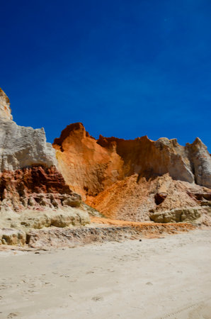 'Falesias de beberibe' red cliffs in CearÃ¡ , Brazilの写真素材