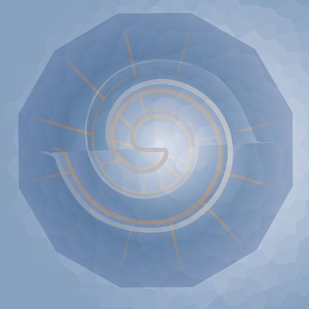 Horoscope blue texture with rays and helixの写真素材