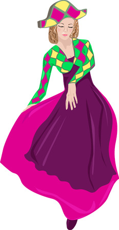 Italian commedia dell'arte personageのイラスト素材