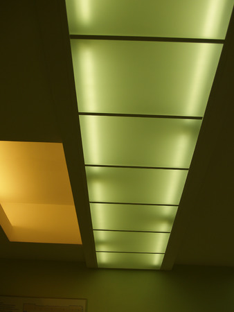 Green and yellow Seiling lightsの写真素材
