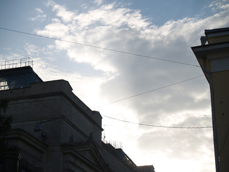 Sky, historical buildings  cabelesの写真素材