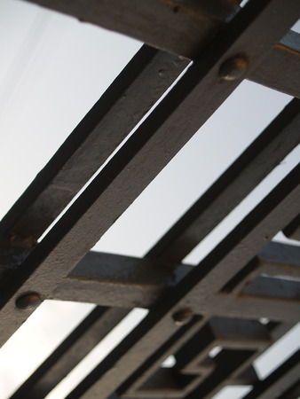 Detail of cities iron barsの写真素材