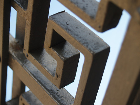 The detail of iron bars  fenceの写真素材