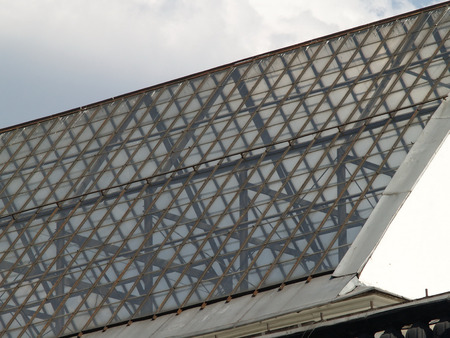 Glass roof of a Moscow buildingの写真素材
