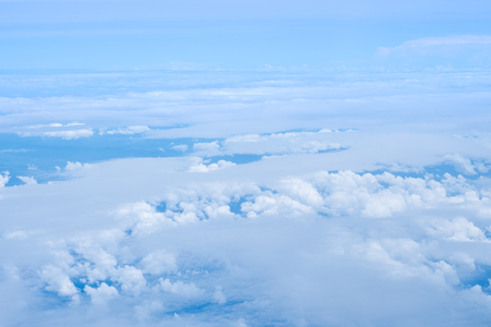 Sky and cloud view from airplaneの写真素材
