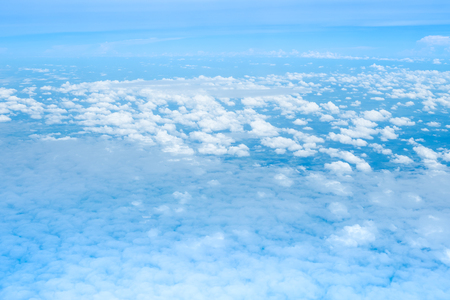 Sky and cloud view from airplaneの写真素材