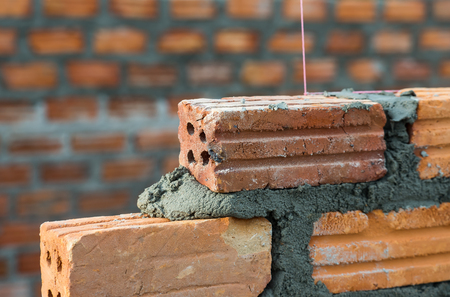 Brick wall workの写真素材