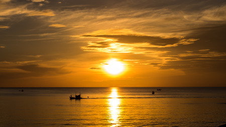 Morning sunrise in the seaの写真素材
