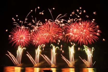 Fireworks celebration honoring Kingの写真素材