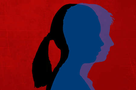 Gender reassignment - a difficult life decision. The third sex - neither male nor female. Let`s tolerate each other.の写真素材