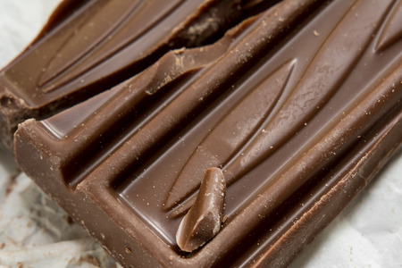 Piece of chocolate closeupの写真素材