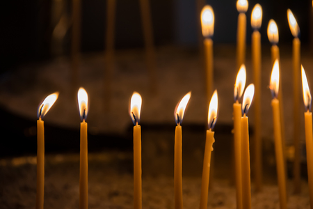 Burning candlesの写真素材