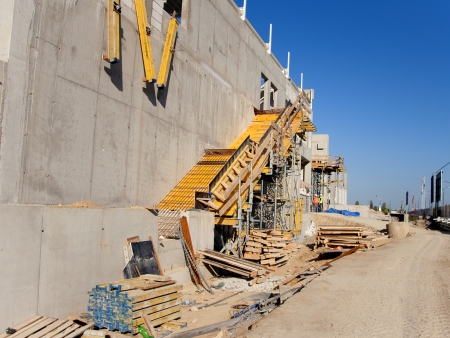 timbering on the construction siteのeditorial素材