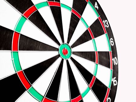 Dart Board Isolated on White background, Setting challenging business goals And ready to achieve the goal concept.の写真素材